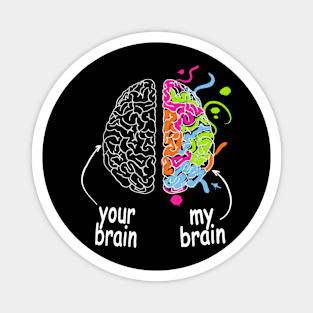 Neurodiversity brain Gift idea for Dyslexia ADHD Autism ASD Magnet